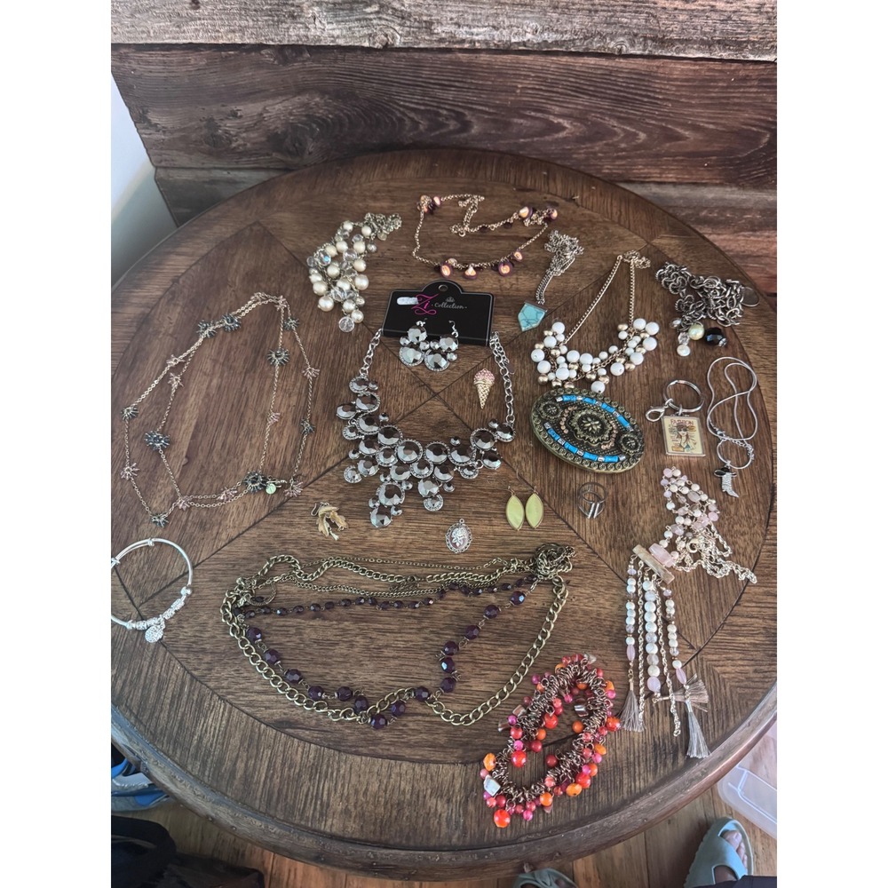 Jewelry Lot Chicos Brighton Twisted Silver Paparazzi Necklace Earring Bracelet